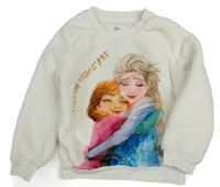 Biela plyšová mikina s Frozen zn. Disney