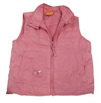 Ružová šušťáková lehce zateplená vesta