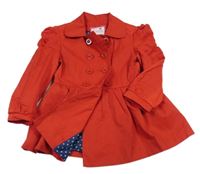 Červený šušťákový jarný kabát s golierikom Ladybird