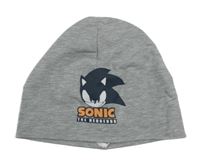 Šedá melírovaná čepice se Sonicem H&M