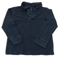 Tmavomodré polo tričko Next