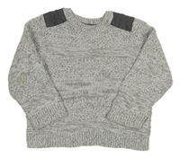 Sivý melírovaný sveter F&F