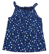 Tmavomodrý vzorovaný top Y.F.K.