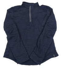 Tmavomodré sportovní funkční triko Decathlon