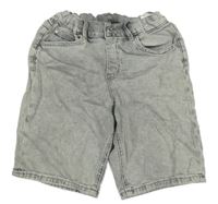 Šedé melírované riflové kraťasy H&M
