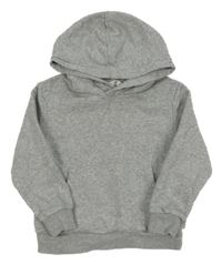 Sivá melírovaná mikina s kapucňou H&M