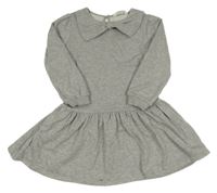 Sivé melírované teplákové šaty H&M
