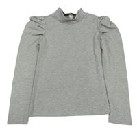 Šedé triko se stojáčkem Shein