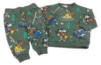 2set - Kahki mikina s Mickeym a kamarády + tepláky LC Waikiki
