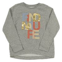 Sivá melírovaná mikina s nápisom S. Oliver