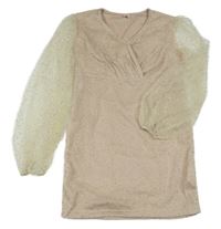 Svetloružová -zlaté bodkovaná é tylové šaty Shein