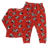 Červené plyšové pyžamo s Minnie M&S