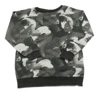 Sivo-antracitová vzorovaná mikina George