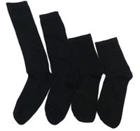 2set - 2x ponožky - černé dlouhé + černé krátké 