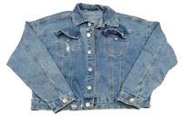 Modrá rifľová crop bunda George