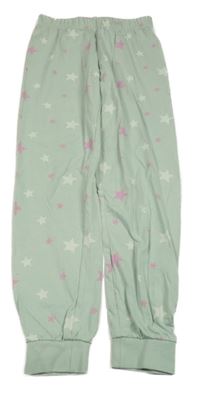 Mintové pyžamové kalhoty s hvězdami Lily & Dan