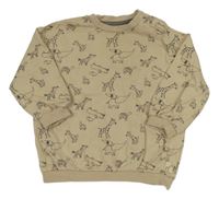 Béžová mikina so zvieratkami Nutmeg