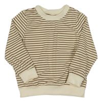 Béžovo-hnedá pruhovaná mikina Shein