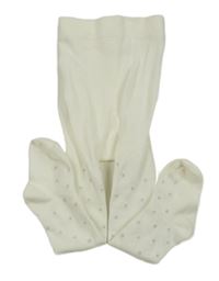 Biele bodkovaná é pančuchy