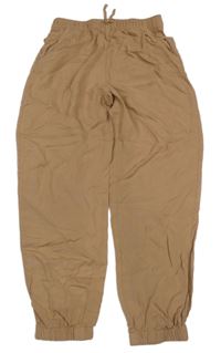 Hnedé ľahké cuff nohavice H&M