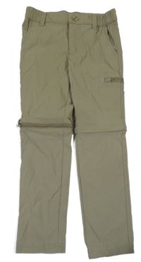 Khaki outdoorové kalhoty s odepínacími nohavicemi