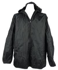 Pánská černá šusťáková bunda s kapucí Dunnes 