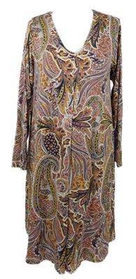 Dámske starorůžovo-tmavomodré vzorované šaty Yours