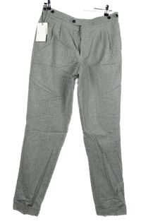 Nové - Pánské šedé vzorované vlněné kalhoty Jaeger vel. 30