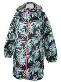 Dámský černo-barevný vzorovaný šusťákový jarní kabát s kapucí M&S