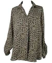 Dámská černo-hnědo-béžová vzorovaná halenka Primark 