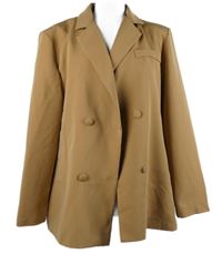 Dámský béžový oversized blejzr Boohoo 