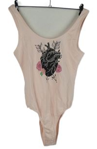 Dámské světlerůžové body s obrázkem H&M 