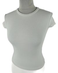 Dámské bílé crop tričko Bershka 