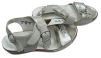 Dámské stříbrné kožené sandály Waldlaufer vel. 37