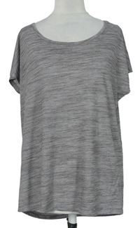 Dámske sivé melírované športové voľné é tričko Souluxe