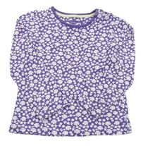 Fialové kvetované tričko Tu