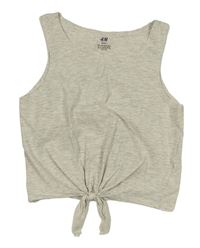 Svetlosivý melírovaný crop top H&M