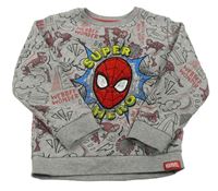 Šedá mikina se Spidermanem M&S