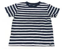 Tmavomodro-biele pruhované tričko H&M
