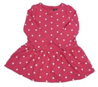 Malinové teplákové šaty so srdiečkami GAP