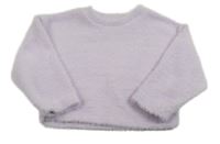 Lila chlpatá mikina s nápisom Dunnes