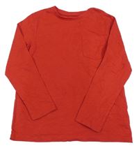 Červené triko s kapsou Primark