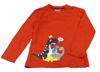 Červené triko s dinosaury Rebel