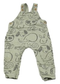 Khaki laclové tepláky se zvířátky George