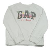 Bílá mikina s logem GAP