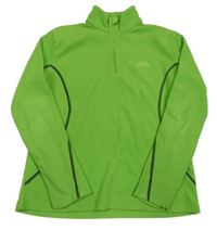 Neónově zelená fleecová mikina kinley