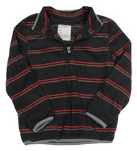 Čierna pruhovaná fleecová mikina M&S