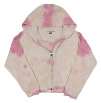 Svetloružová -ružová prepínaci crop mikina s kapucňou F&F