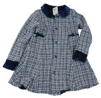 Modro-bílý kabátek