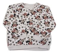 Bílá mikina s Minnie a leopardím vzorem C&A